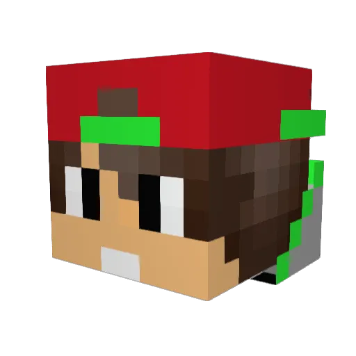 larsbak20_6 Minecraft avatar head, 3D render