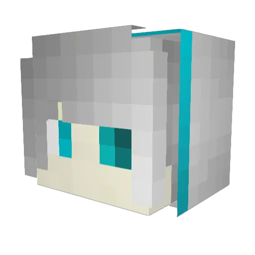 larsfm Minecraft avatar head, 3D render