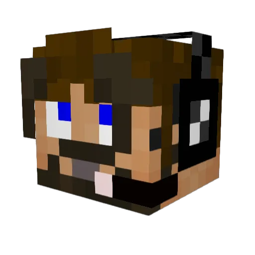 larsgameplay Minecraft avatar head, 3D render