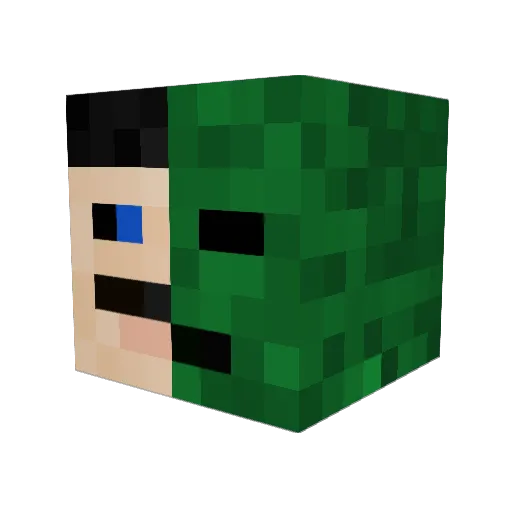 larshn Minecraft avatar head, 3D render