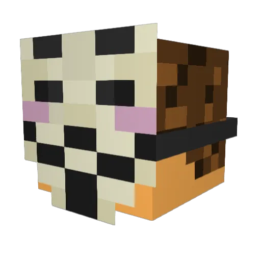 larvalgeek Minecraft avatar head, 3D render