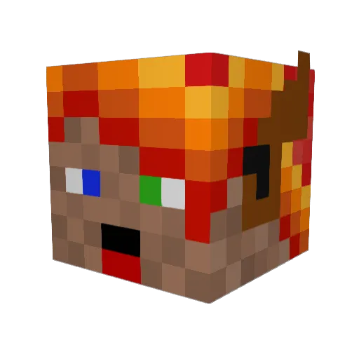 larve99 Minecraft avatar head, 3D render