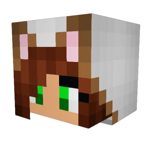 las_nubes Minecraft avatar head, 3D render