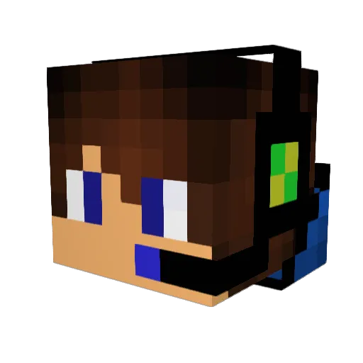 laseales Minecraft avatar head, 3D render