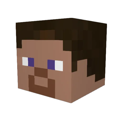 lasenor Minecraft avatar head, 3D render