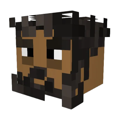 laser_python Minecraft avatar head, 3D render