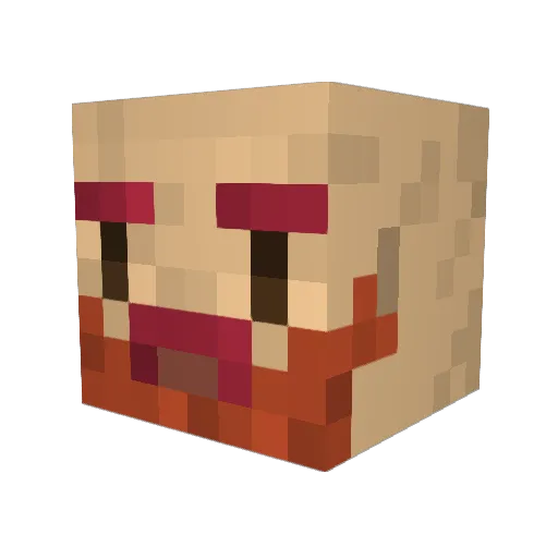 laser_robot Minecraft avatar head, 3D render