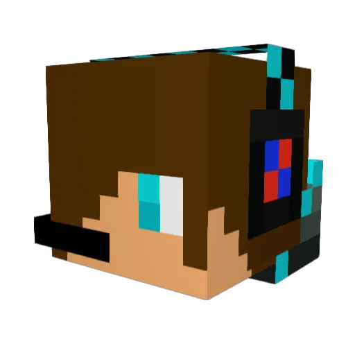 lasercoolman Minecraft avatar head, 3D render