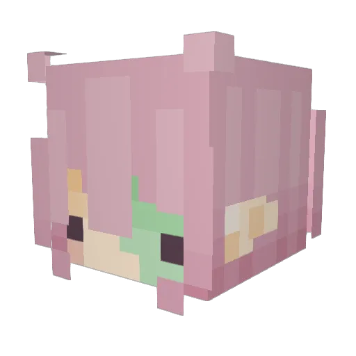 lasexd Minecraft avatar head, 3D render