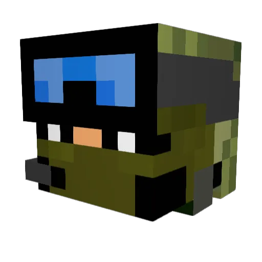 lash445 Minecraft avatar head, 3D render