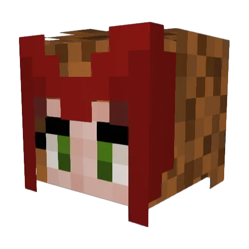 lashalleee Minecraft avatar head, 3D render