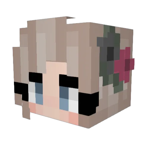 lashftw Minecraft avatar head, 3D render