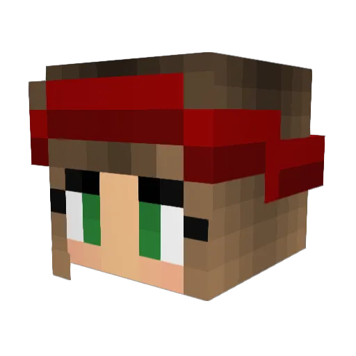 lashton Minecraft avatar head, 3D render