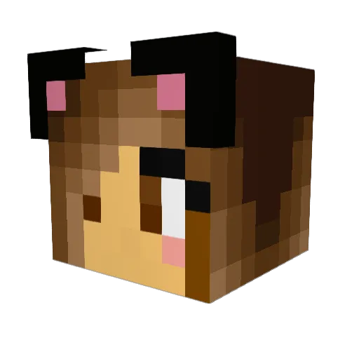 lasiquia Minecraft avatar head, 3D render