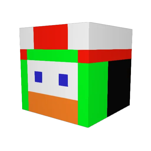 lassal Minecraft avatar head, 3D render