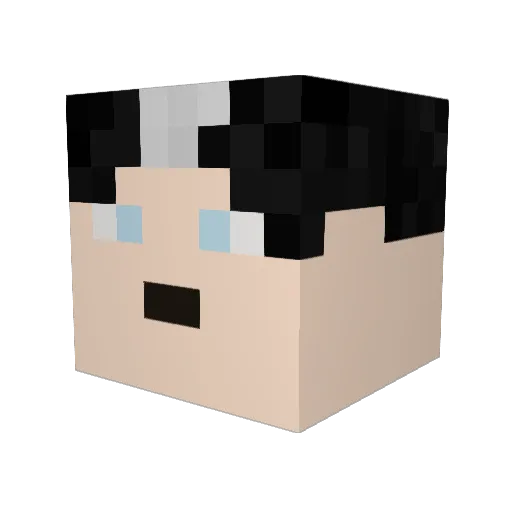 lasseravelli Minecraft avatar head, 3D render