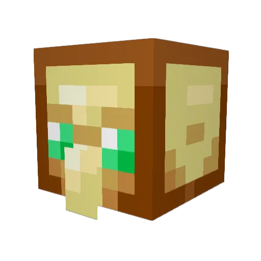 lassssser Minecraft avatar head, 3D render