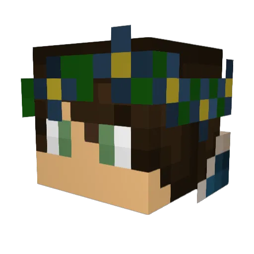 lastrandome Minecraft avatar head, 3D render