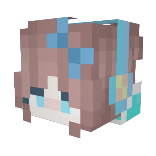 laszlocraft Minecraft avatar head, 3D render