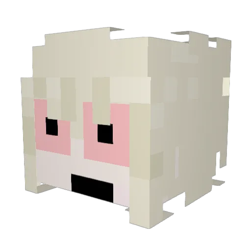 latanoj Minecraft avatar head, 3D render