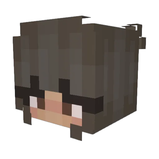 lateely Minecraft avatar head, 3D render