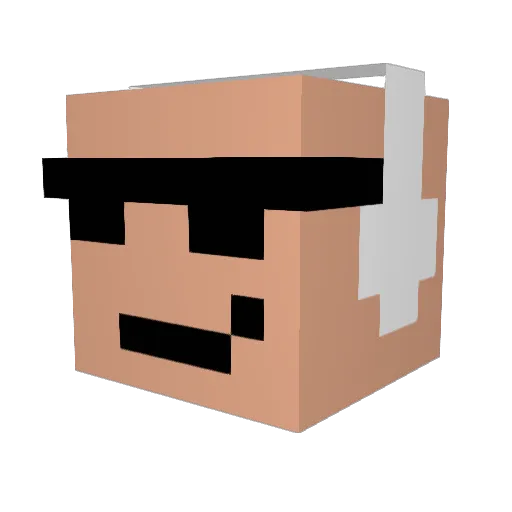 lateks1 Minecraft avatar head, 3D render