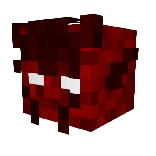 latellly Minecraft avatar head, 3D render
