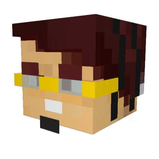 latepoisons Minecraft avatar head, 3D render