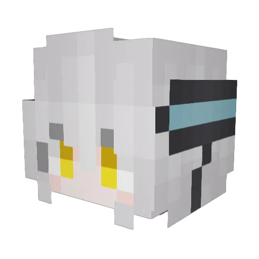 laterfire Minecraft avatar head, 3D render