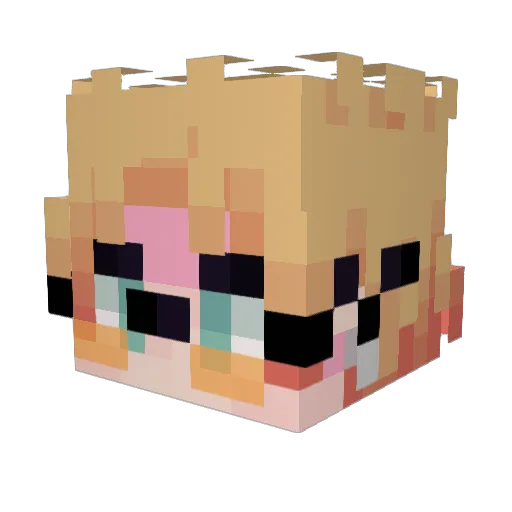 laterlaser Minecraft avatar head, 3D render