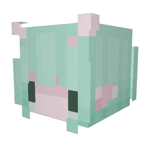 latinadoll Minecraft avatar head, 3D render