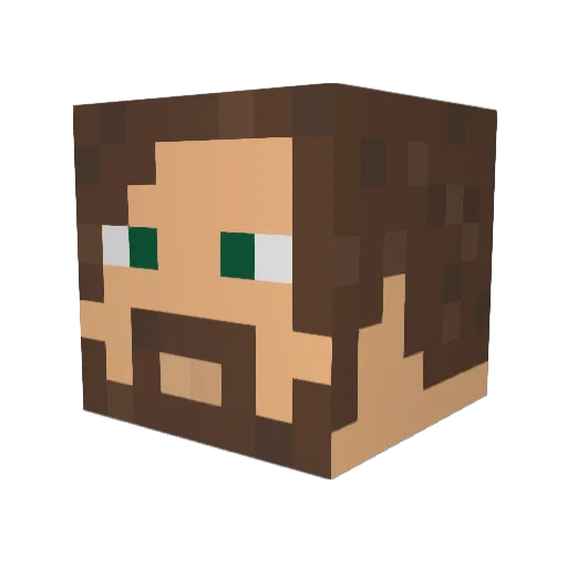 latindragon Minecraft avatar head, 3D render