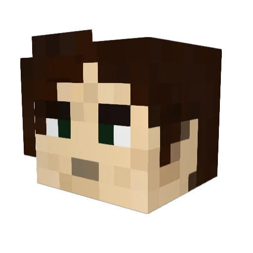 latmanag Minecraft avatar head, 3D render
