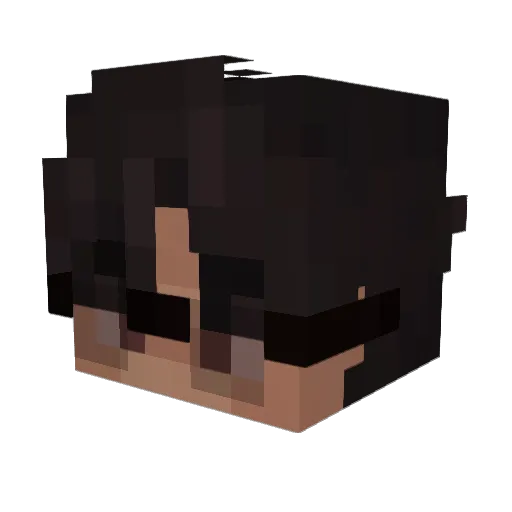 lattefang Minecraft avatar head, 3D render
