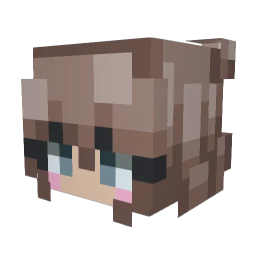 laudacity Minecraft avatar head, 3D render