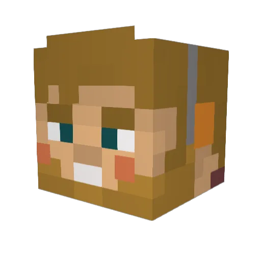 lauferzin Minecraft avatar head, 3D render