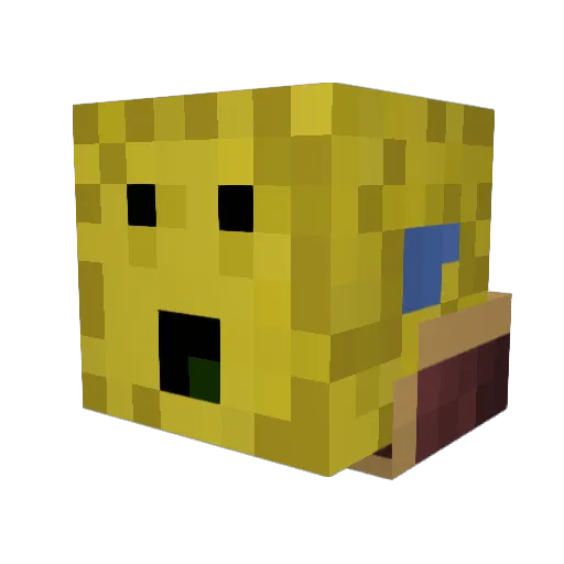 laugexd Minecraft avatar head, 3D render