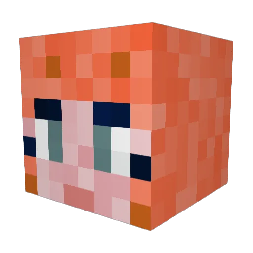 laughingstar Minecraft avatar head, 3D render