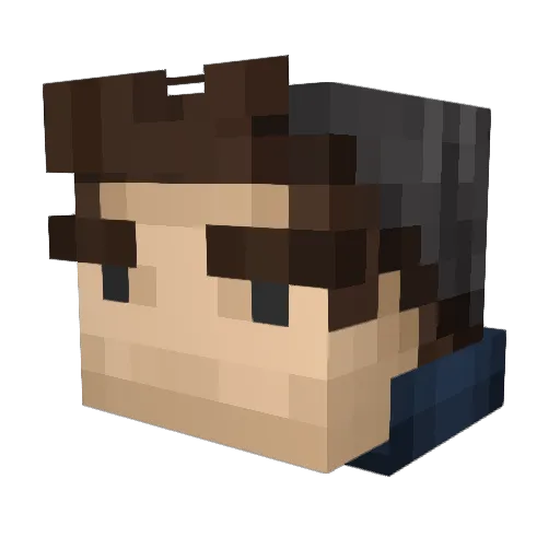 laughterbox Minecraft avatar head, 3D render