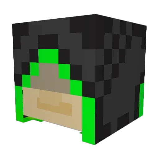 launderer Minecraft avatar head, 3D render