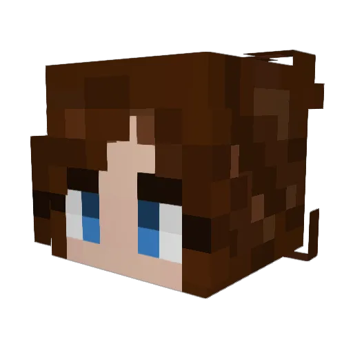 lauraAD Minecraft avatar head, 3D render