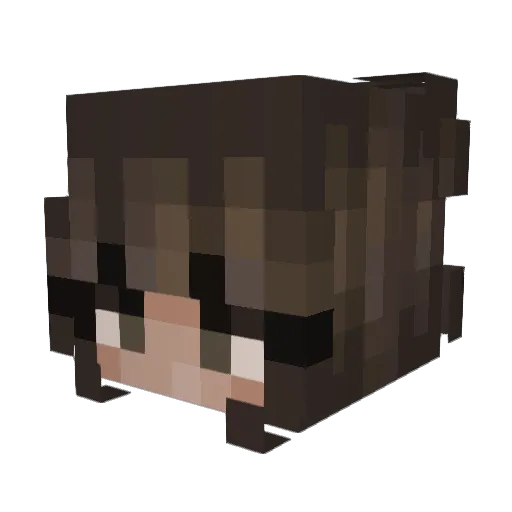 lauraburton Minecraft avatar head, 3D render