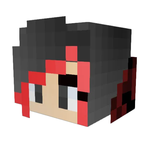 lauradeeley Minecraft avatar head, 3D render
