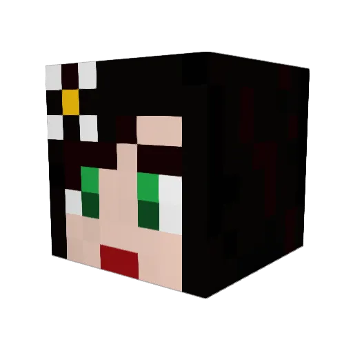 lauradumoulin19 Minecraft avatar head, 3D render