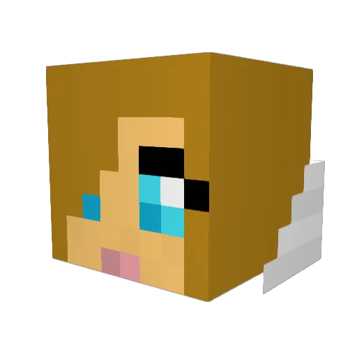 lauraemmi Minecraft avatar head, 3D render
