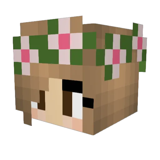 lauralo Minecraft avatar head, 3D render