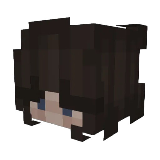 laureenaelaine Minecraft avatar head, 3D render