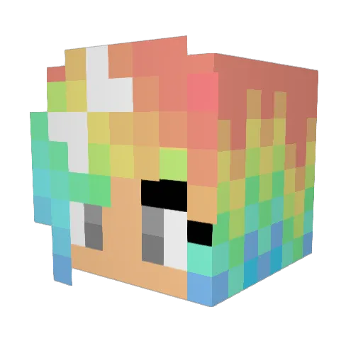 lauren52301 Minecraft avatar head, 3D render