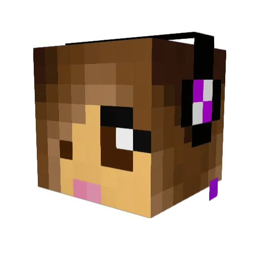 laurenblaze Minecraft avatar head, 3D render