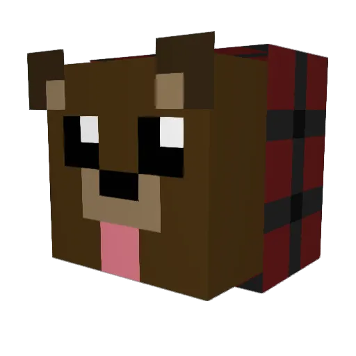 laurinMc Minecraft avatar head, 3D render